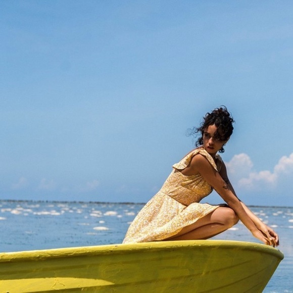 Billabong Yellow Floral Dress - Picture 4 of 9